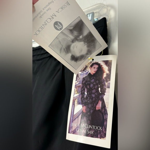 NEW Gunne Sax Jessica McClintock Black Taffeta Formal Evening Maxi 11 USA 0441 - Picture 3 of 7